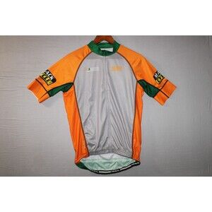 University of Miami Hurricanes Cycling Jersey Men's Primal Medium Gray Orange